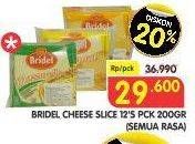 Promo Harga BRIDEL Cheddar Cheese All Variants per 12 pouch 200 gr - Superindo