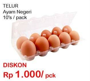 Promo Harga Telur Ayam Negeri 10 pcs - Indomaret