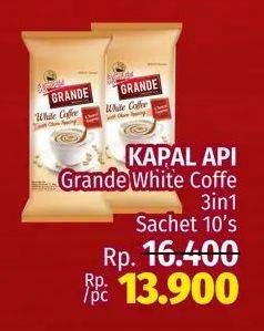 Promo Harga Kapal Api Grande White Coffee per 10 sachet 20 gr - LotteMart