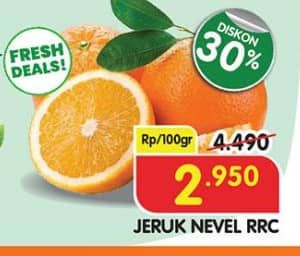 Promo Harga Jeruk Navel RRC per 100 gr - Superindo