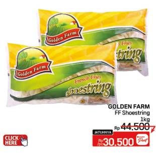 Promo Harga Golden Farm French Fries Shoestring 1000 gr - LotteMart