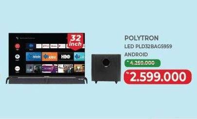 Promo Harga Polytron PLD 32BAG5959 | 4K SMART LED TV 32 INCH  - Yogya