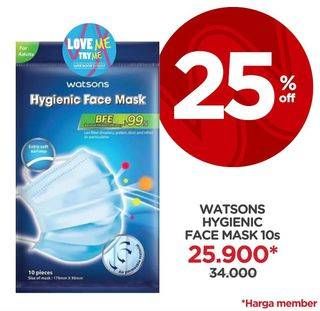 Promo Harga WATSONS Hygienic Face Mask 10 pcs - Watsons