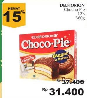 Promo Harga DELFI Orion Choco Pie per 12 pcs 360 gr - Giant