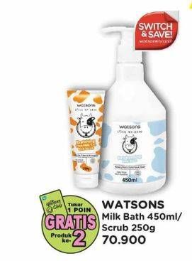 Promo Harga Watsons Brightening Milk Bath/Watsons Enriching Thai Milk Tea Salt Scrub  - Watsons