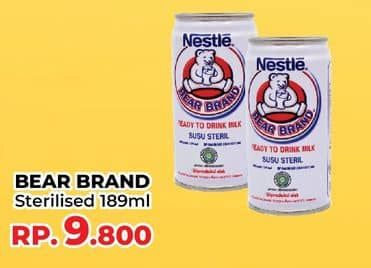 Promo Harga Bear Brand Susu Steril 189 ml - Yogya
