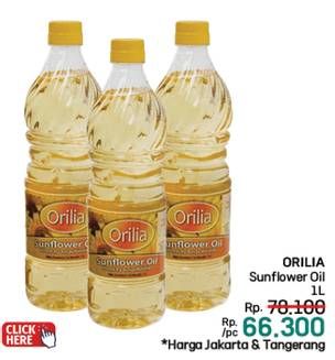 Promo Harga Orilia Sunflower Oil 1000 ml - LotteMart