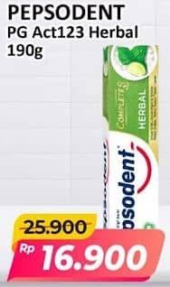Promo Harga Pepsodent Pasta Gigi Action 123 Herbal 190 gr - Alfamart