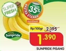 Promo Harga SUNPRIDE Pisang Cavendish per 100 gr - Superindo