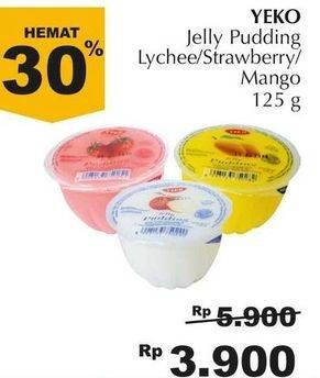 Promo Harga YEKO Pudding Lychee, Strawberry, Mango 125 gr - Giant