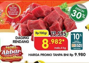 Promo Harga Daging Rendang Sapi per 100 gr - Superindo