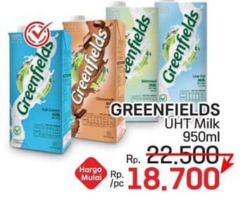 Promo Harga Greenfields UHT 1000 ml - LotteMart