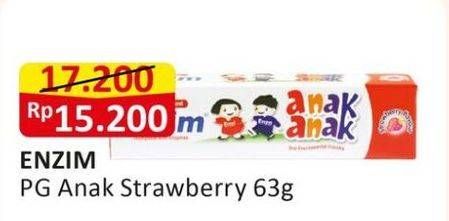 Promo Harga Enzim Pasta Gigi Anak Strawberry 63 gr - Alfamart