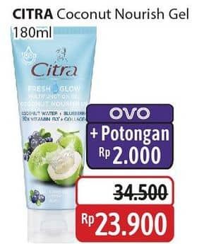 Promo Harga Citra Fresh Glow Multifunction Gel Coconut Nourish UV 180 ml - Alfamidi