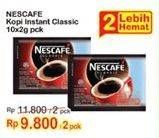 Promo Harga Nescafe Classic Coffee per 20 sachet 2 gr - Indomaret