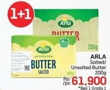 Promo Harga Arla Butter Salted, Unsalted 200 gr - LotteMart