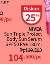 Promo Harga Nivea Sun Body Serum Triple Protect SPF50 PA+ 180 ml - Guardian