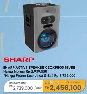 Promo Harga Sharp Active Speaker CBOXPROX15UBB  - Carrefour