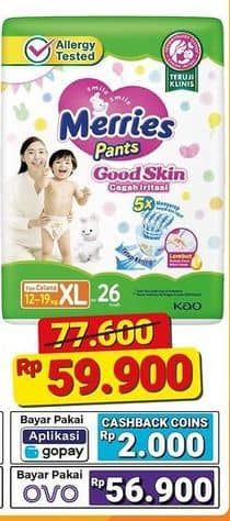 Promo Harga Merries Pants Good Skin XL26 26 pcs - Alfamart