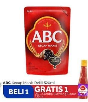 Promo Harga ABC Kecap Manis 520 ml - Carrefour