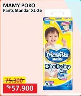 Promo Harga Mamy Poko Pants Xtra Kering XL26 26 pcs - Alfamart