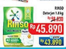 Promo Harga Rinso Anti Noda Deterjen Bubuk Classic Fresh 1800 gr - Hypermart