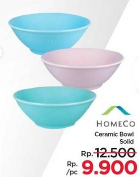 Promo Harga Homeco Ceramic Bowl Red White, Blue White  - Lotte Grosir