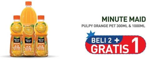 Promo Harga Minute Maid Juice Pulpy Orange 300 ml - Hypermart