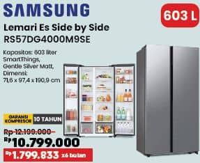 Promo Harga Samsung RS57DG4000M9 Kulkas Side by Side 583L   - COURTS