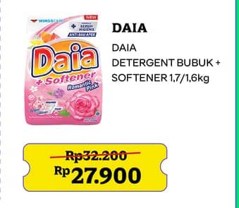 Promo Harga Daia Deterjen Bubuk + Softener Pink, + Softener Violet 1700 gr - Indomaret