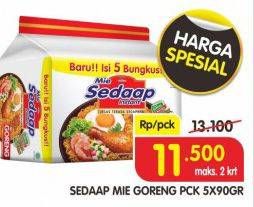 Promo Harga SEDAAP Mie Goreng per 5 pcs 90 gr - Superindo