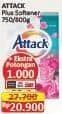 Promo Harga Attack Detergent Liquid Plus Softener 800 ml - Alfamart
