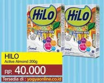 Promo Harga Hilo Active Almond Milk Coconut 200 gr - Yogya