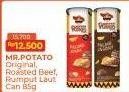 Promo Harga Mister Potato Snack Crisps Original, Roasted Beef, Baked Seaweed 80 gr - Alfamart