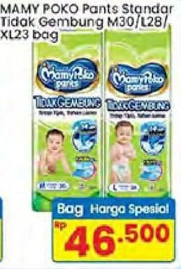 Promo Harga Mamy Poko Pants Xtra Kering Slim Tidak Gembung M30, L28, XL23 23 pcs - Indomaret