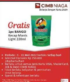 Promo Harga BANGO Kecap Manis Light 220 ml - Alfamidi