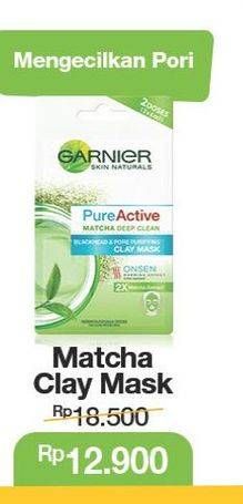 Promo Harga GARNIER Mask Pure Active Matcha Deep Clean per 2 sachet 6 ml - Alfamart