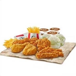Promo KFC 5 Ayam+ 3 Nasi+4 Chicken Strip+2 French Ries Reg+3 Puding
