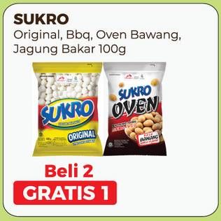Promo Harga DUA KELINCI Kacang Sukro Oven Rasa Bawang, Oven Rasa Jagung Bakar, Original, BBQ 100 gr - Alfamart