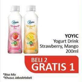 Promo Harga YOYIC Yogurt Drink Strawberry, Mango 200 ml - Alfamidi