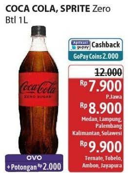 Promo Harga Coca Cola Minuman Soda/Zero  - Alfamidi