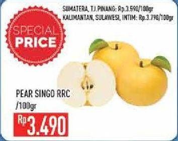 Promo Harga Pear Singo RRC per 100 gr - Hypermart