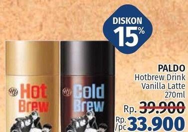 Promo Harga Paldo Drink Coffee Hot Brew Vanilla Latte 270 ml - LotteMart