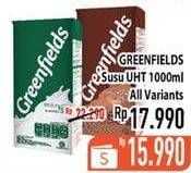 Promo Harga GREENFIELDS UHT All Variants 1000 ml - Hypermart