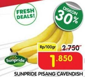 Promo Harga Sunpride Pisang Cavendish per 100 gr - Superindo