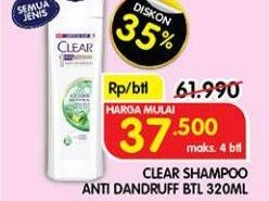 Promo Harga Clear Shampoo 320 ml - Superindo