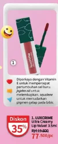 Promo Harga Luxcrime Ultra Creamy Lip Velvet  - Guardian