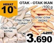 Promo Harga Otak-otak Ikan Pedas, Curah, Kotak per 100 gr - Giant