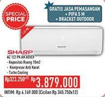 Promo Harga SHARP AH-A5VEY | AC 1/2PK  - Hypermart