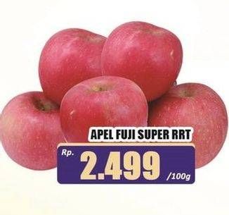 Promo Harga Apel Fuji Super RRT per 100 gr - Hari Hari